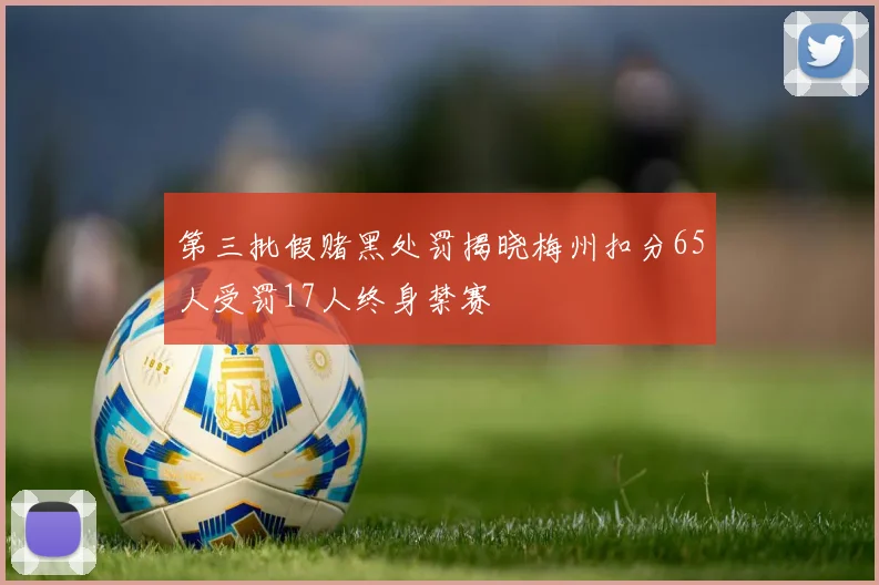 第三批假赌黑处罚揭晓梅州扣分65人受罚17人终身禁赛